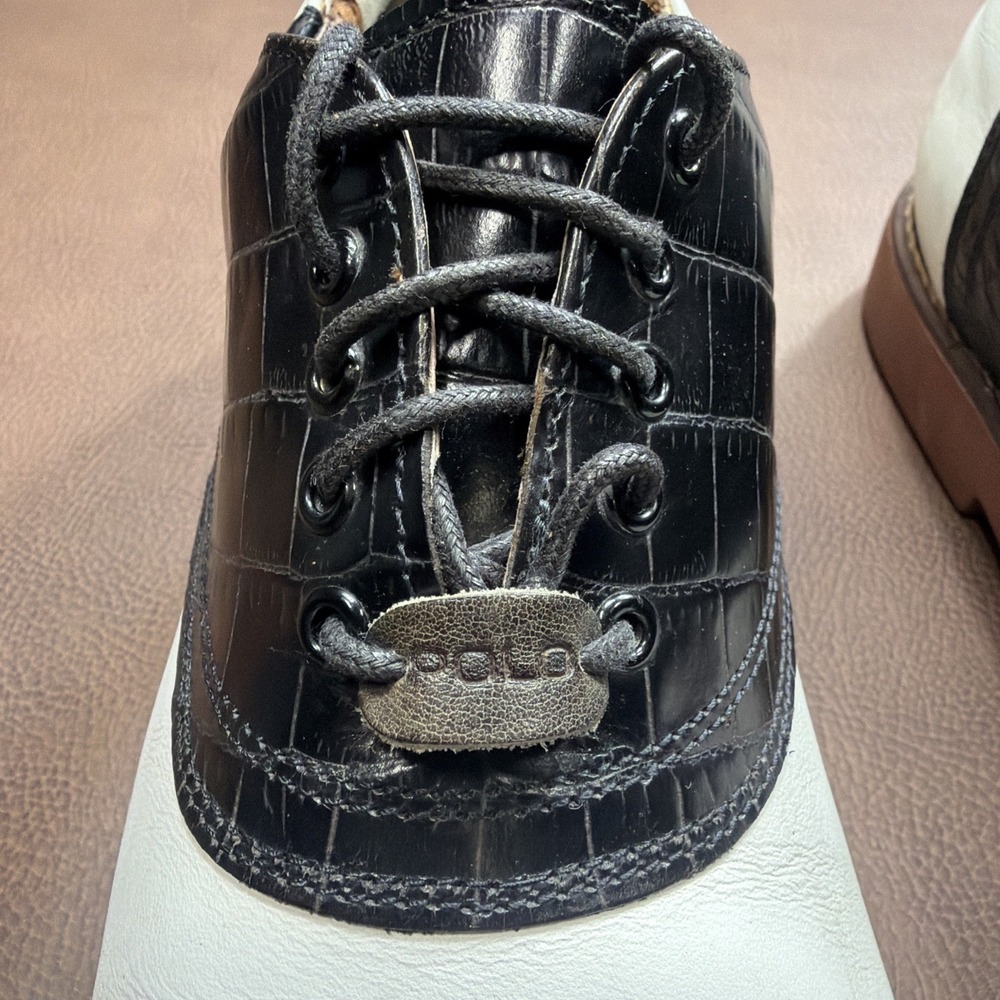 VTG 90's Polo Ralph Lauren CROC LEATHER Golf Shoes Mens Size 10.5 Made Portugal - Picture 3 of 14